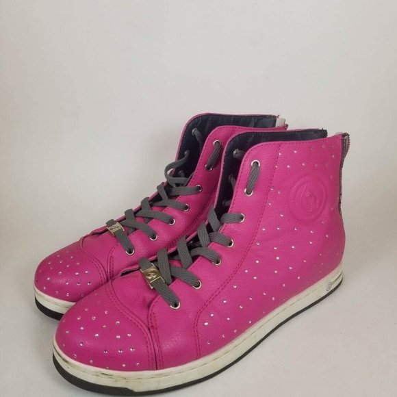 Baby Phat Shoes - BABY PHAT PINK RHINESTON HIGH TOP SNEAKERS 10
